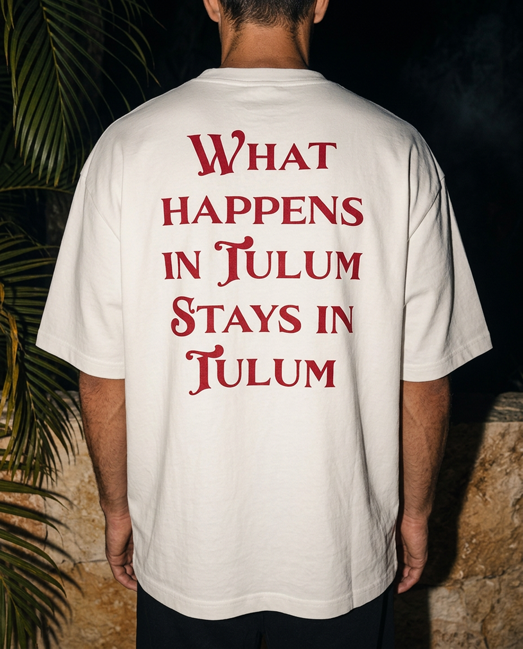 What Happens In Tulum - Tee - white/red