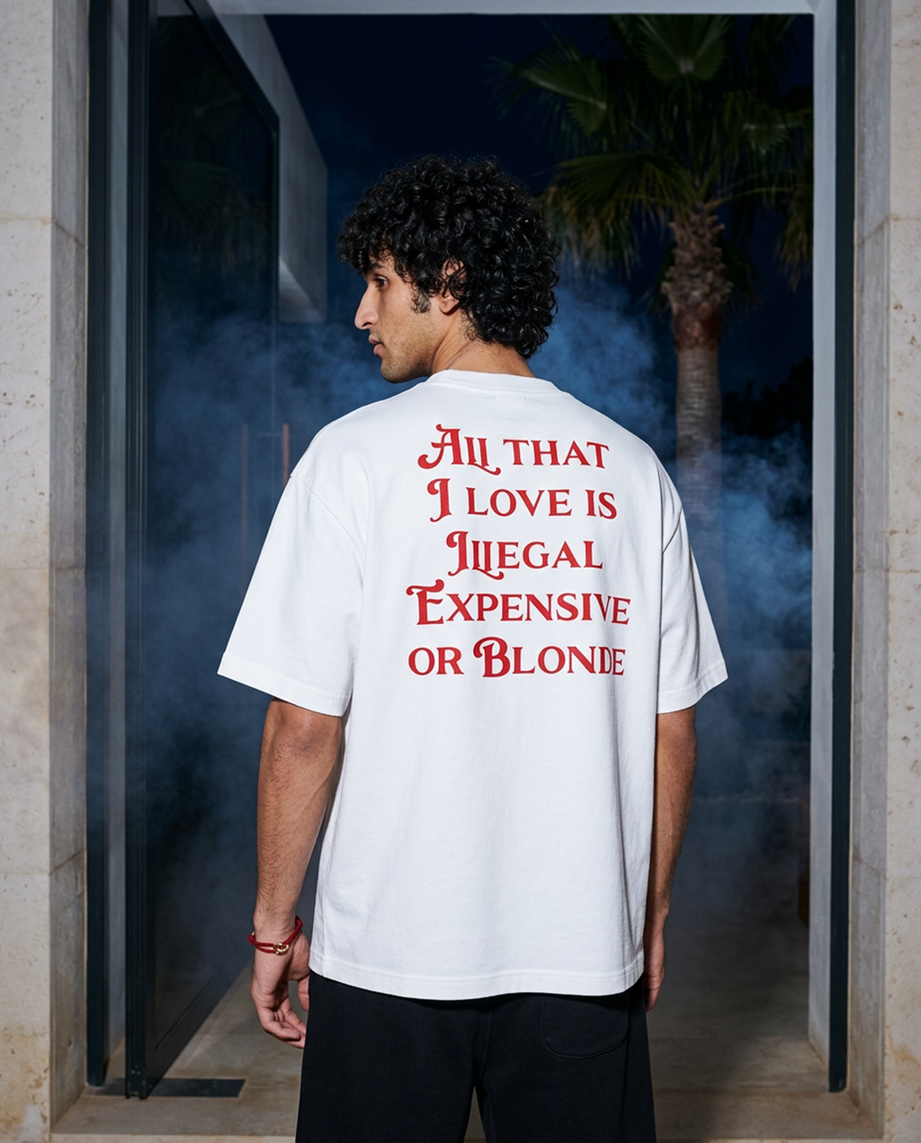 All That I Love Is Blonde - Tee - white/red