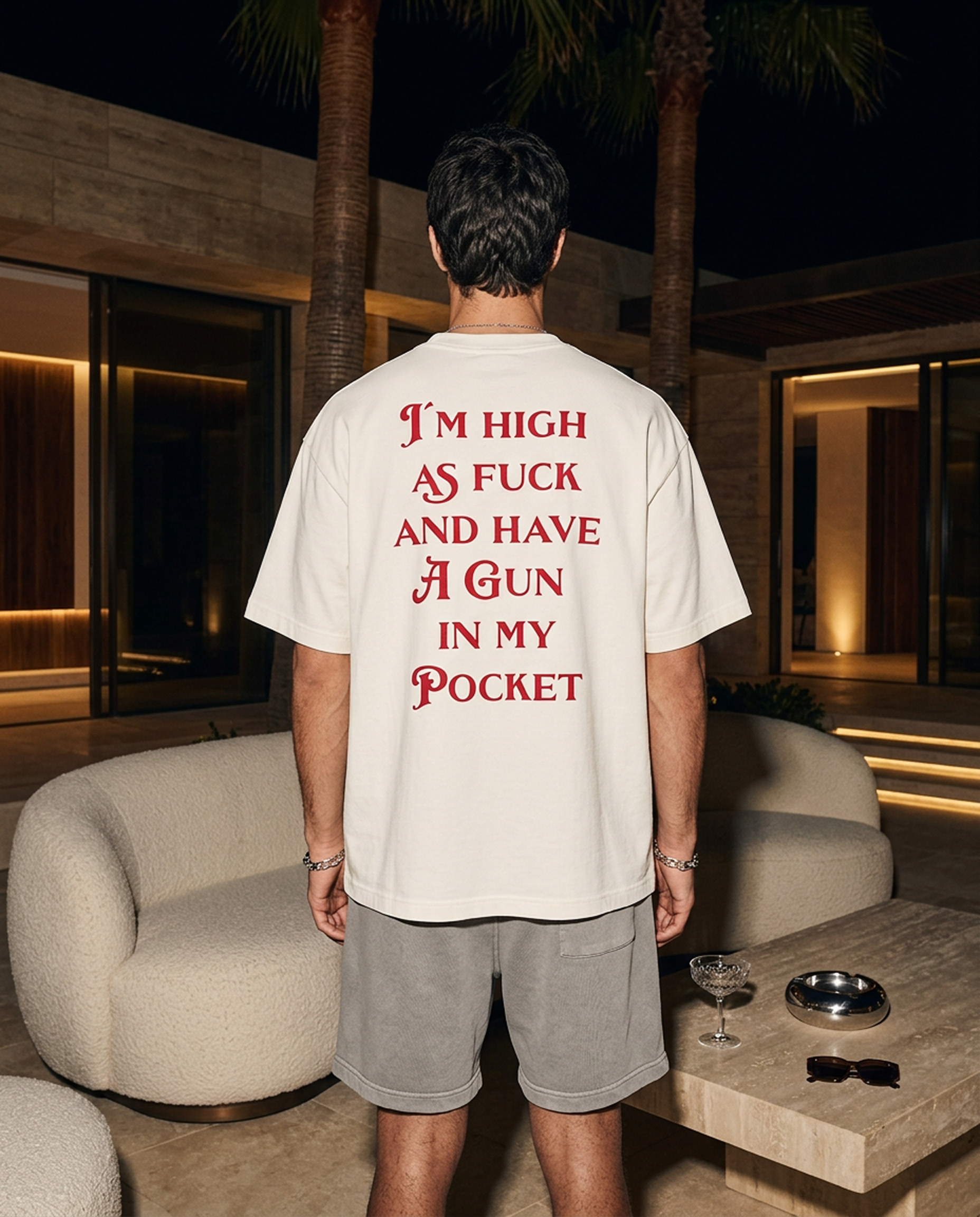 Gun In My Pocket - Tee - white/red