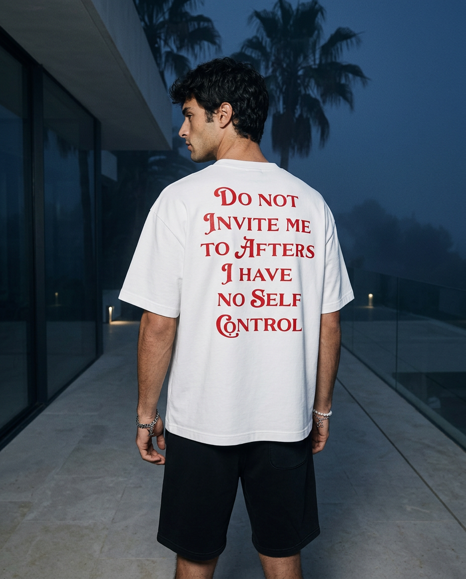 Do Not Invite Me - Tee - white/red