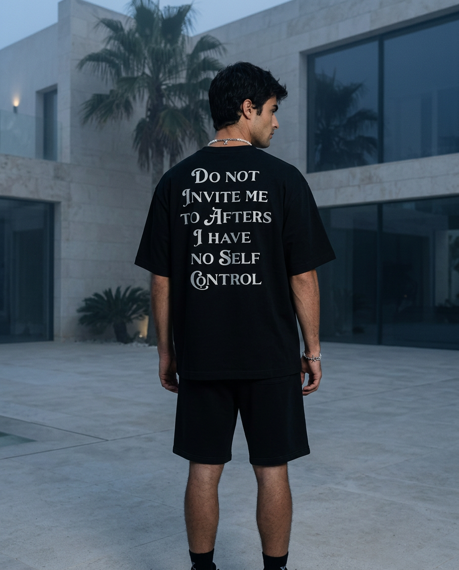 Do Not Invite Me - Tee - black/white
