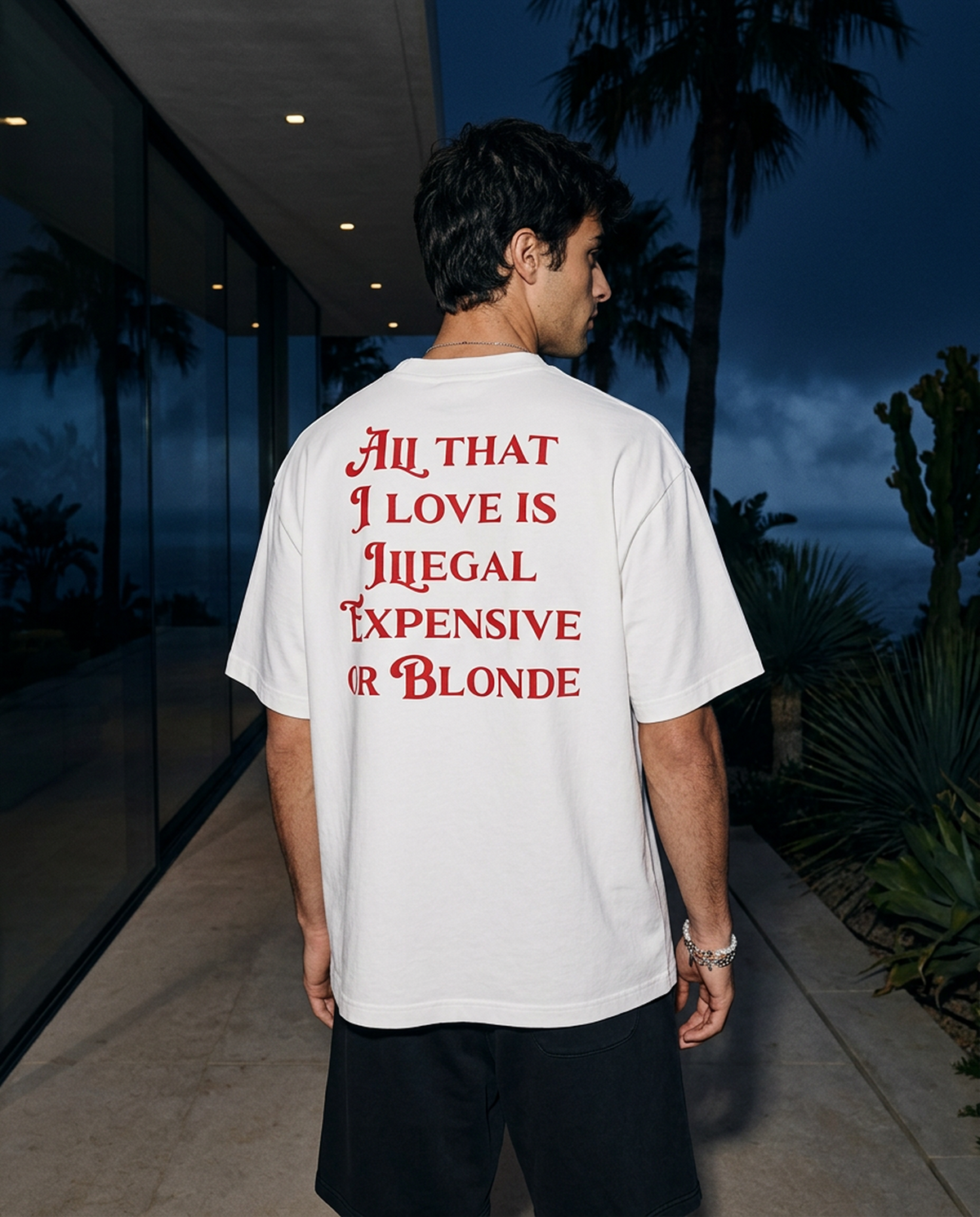 All That I Love Is Blonde - Tee - white/red
