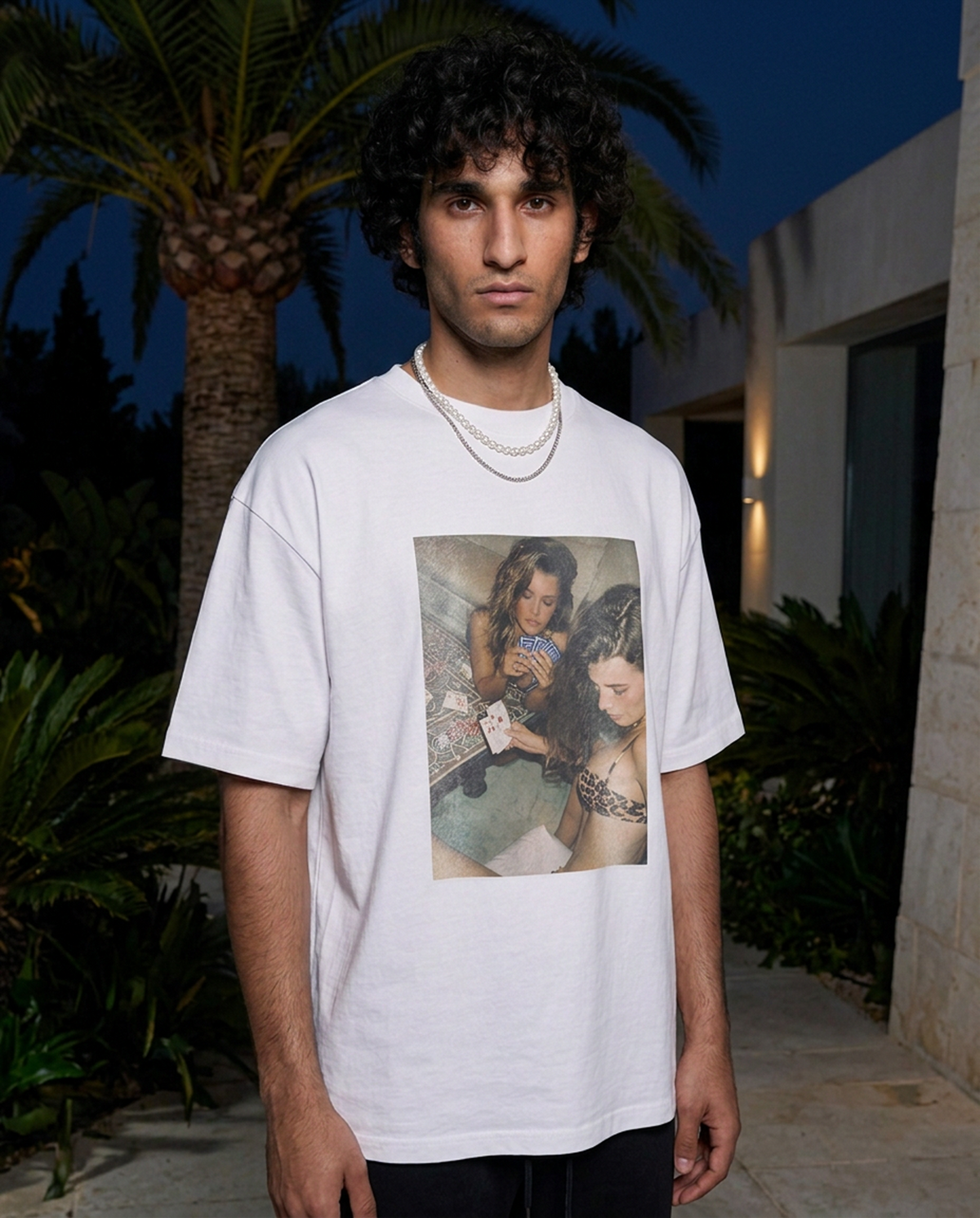 Naughty Card Games - Tee - black/white