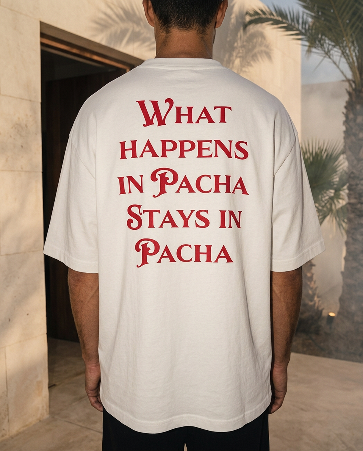 What Happens In Pacha - Tee - white/red