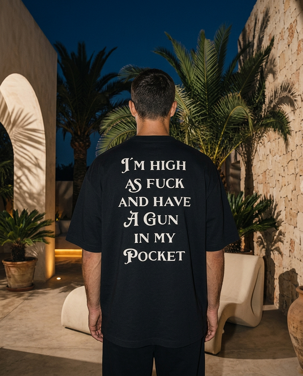 Gun In My Pocket - Tee - black/white