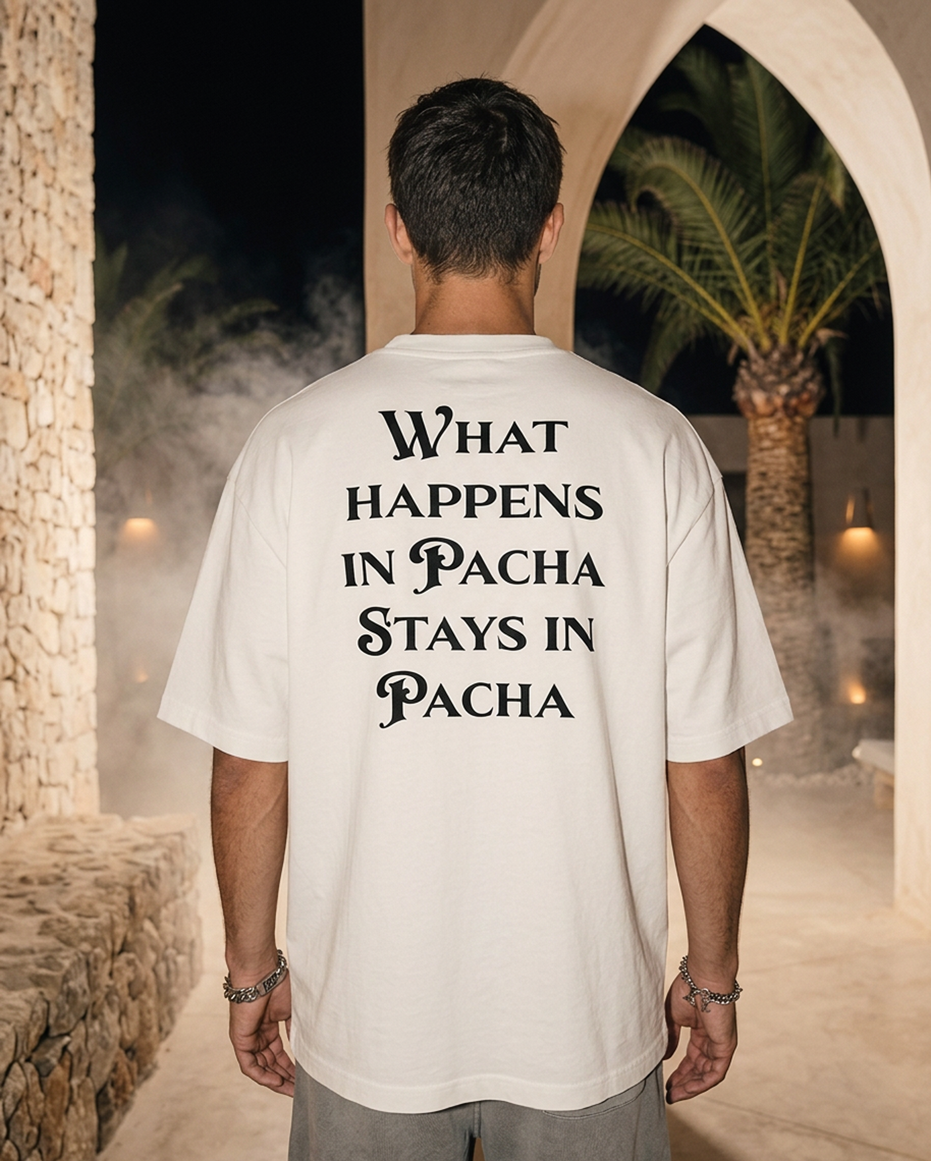 What Happens In Pacha - Tee - white/black