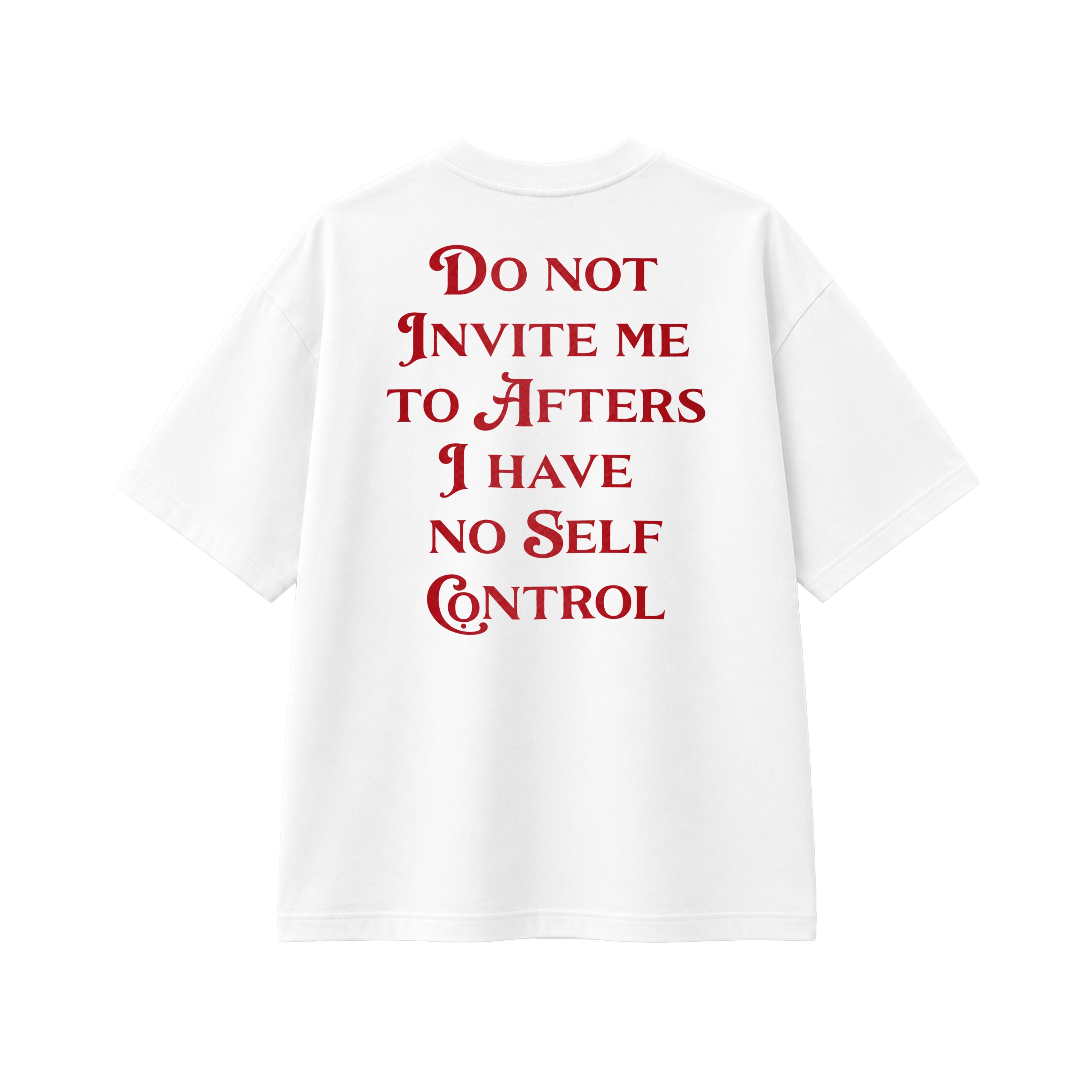 Do Not Invite Me - Tee - white/red