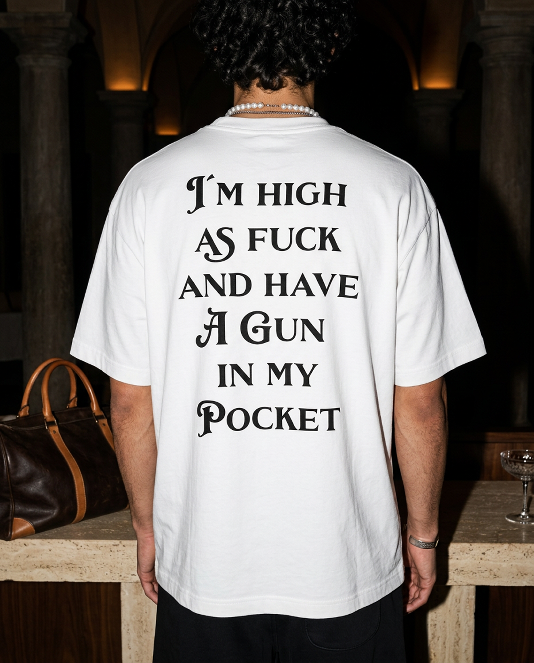 Gun In My Pocket - Tee - white/black
