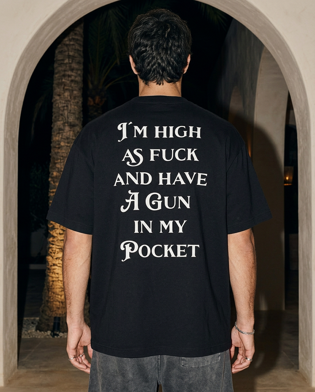 Gun In My Pocket - Tee - black/white