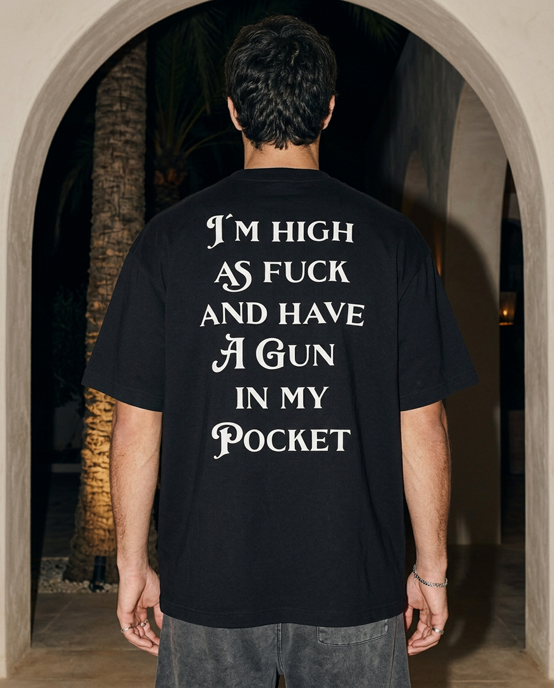 Gun In My Pocket - Tee - black/white