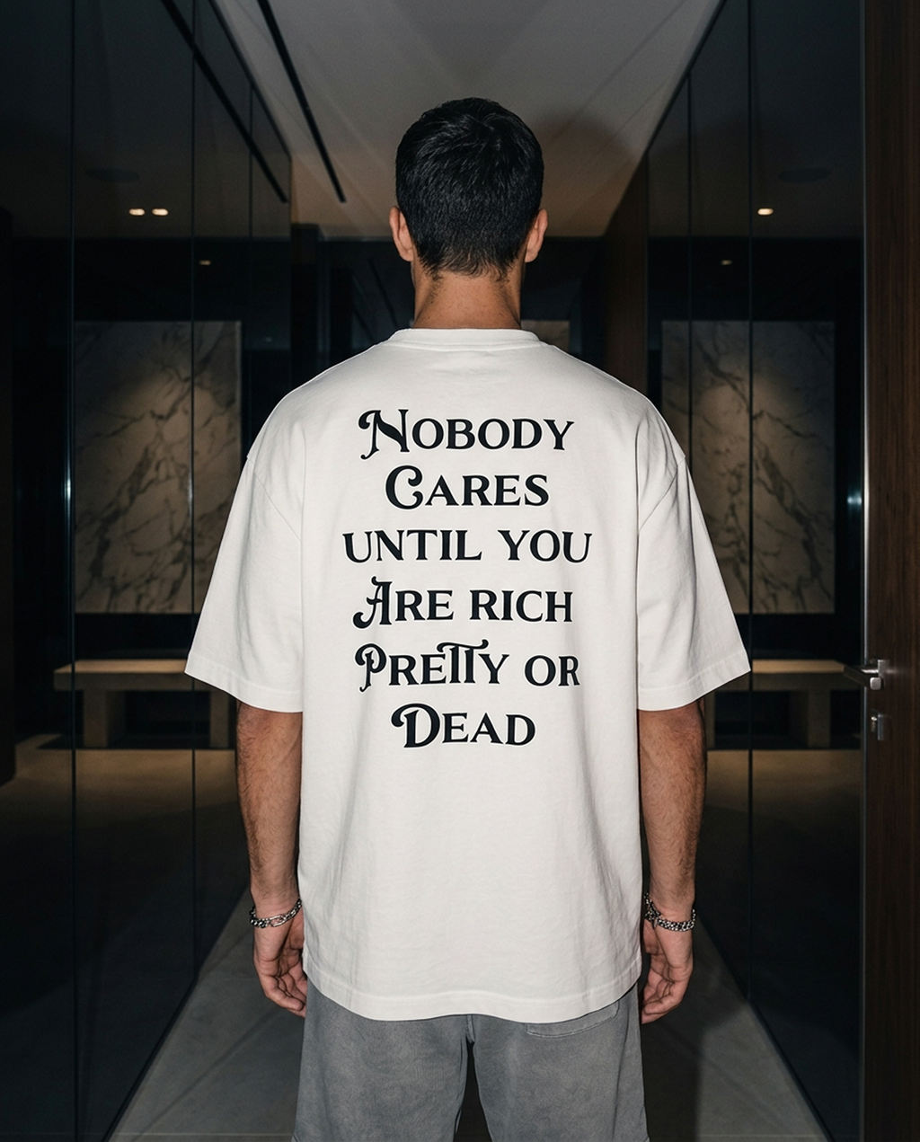 Nobody Cares Until - Tee - white/black