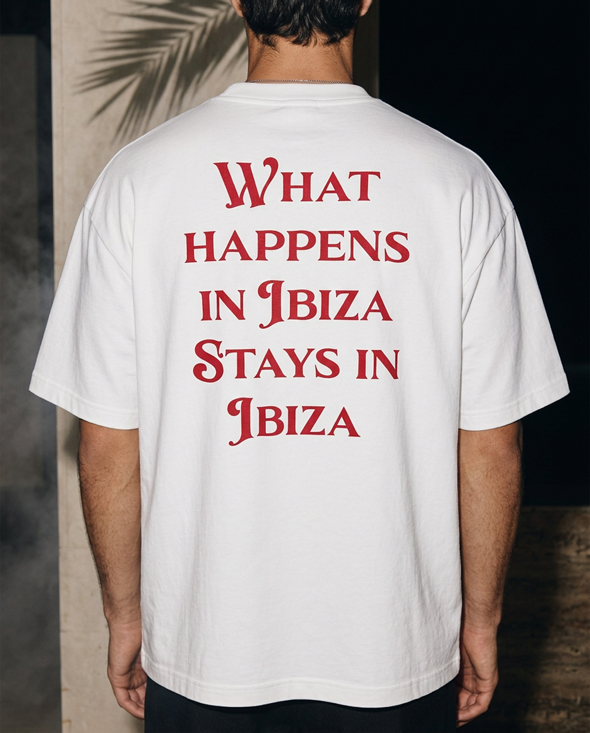 What Happens In Ibiza - Tee - white/red