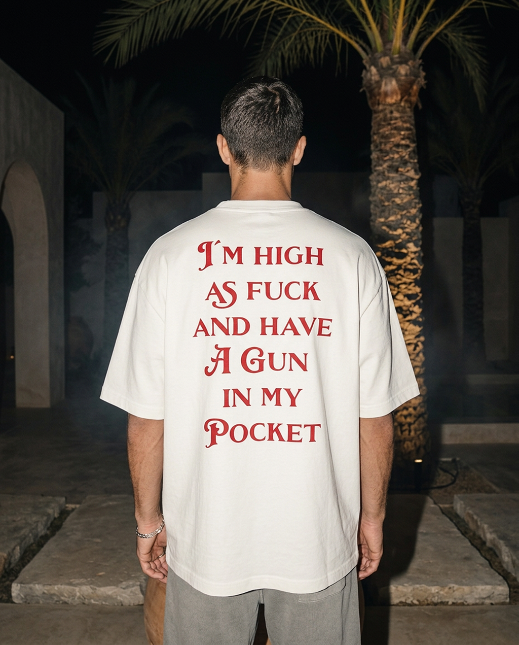 Gun In My Pocket - Tee - white/red