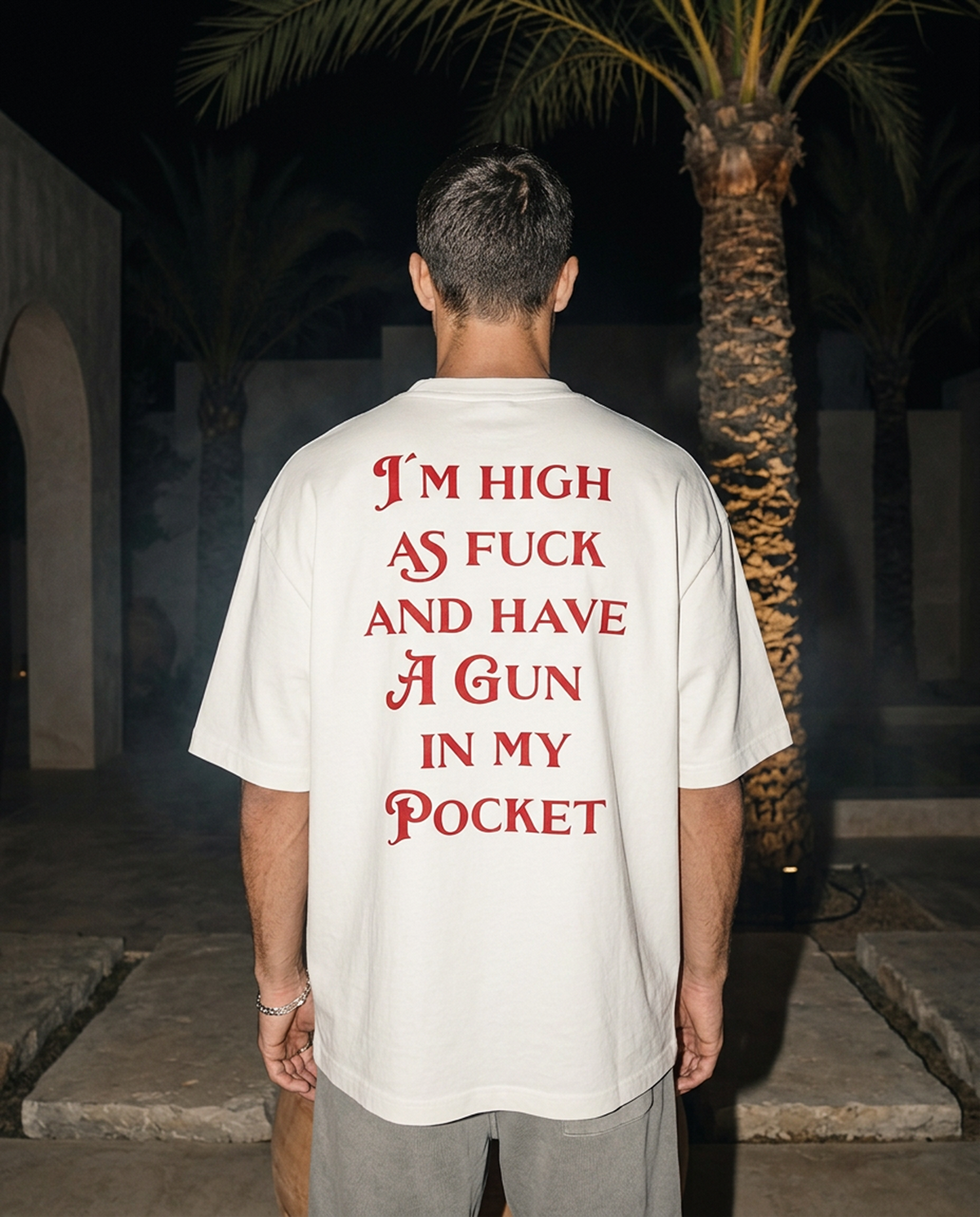 Gun In My Pocket - Tee - white/red