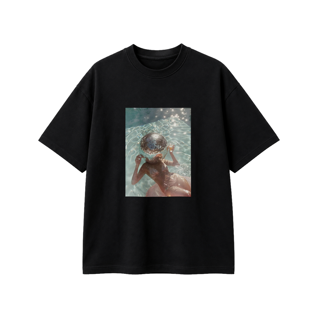 Disco For Breakfast - Tee - black/white