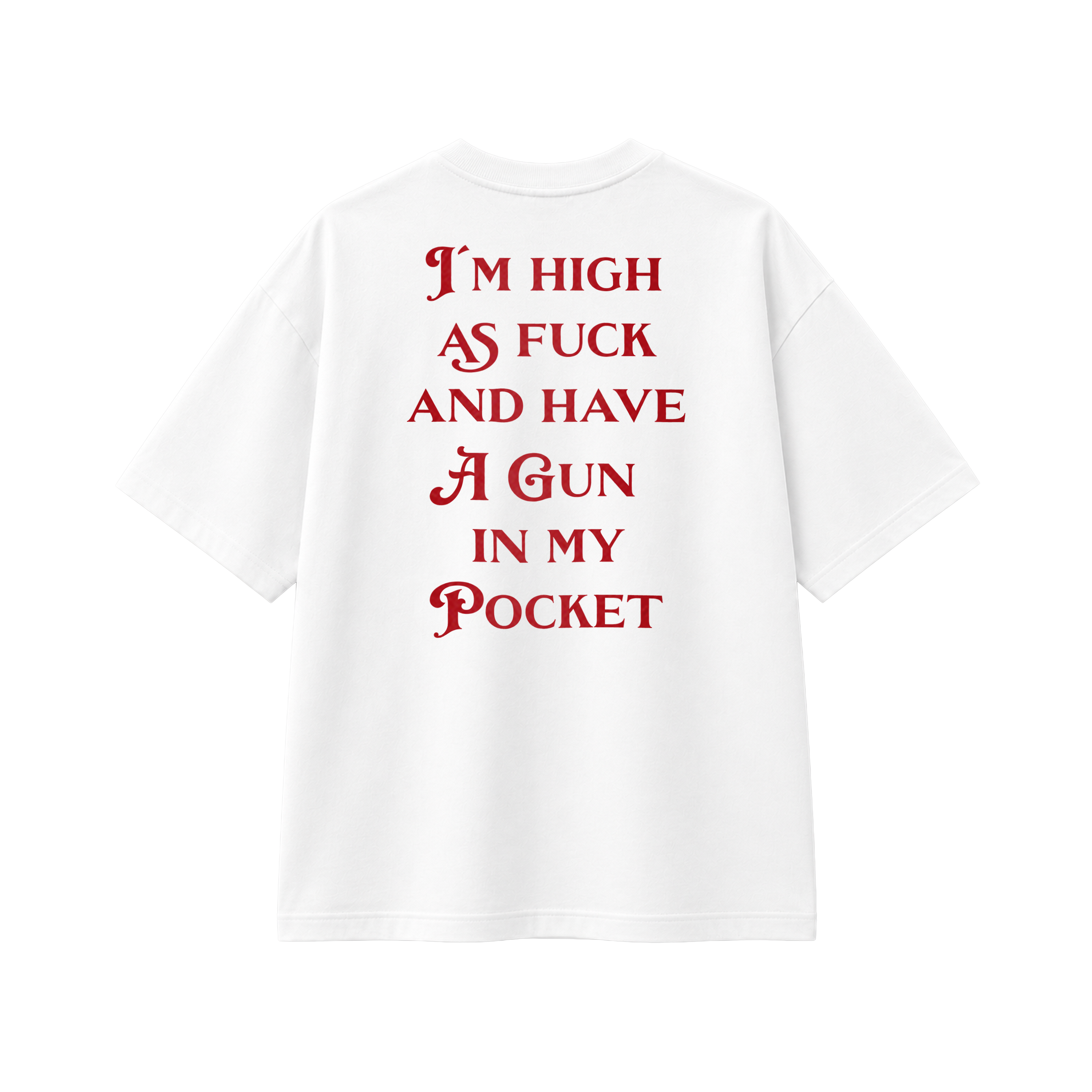 Gun In My Pocket - Tee - white/red
