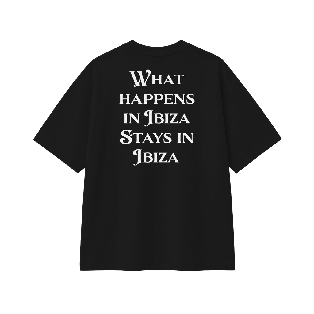 What Happens In Ibiza - Tee - black/white