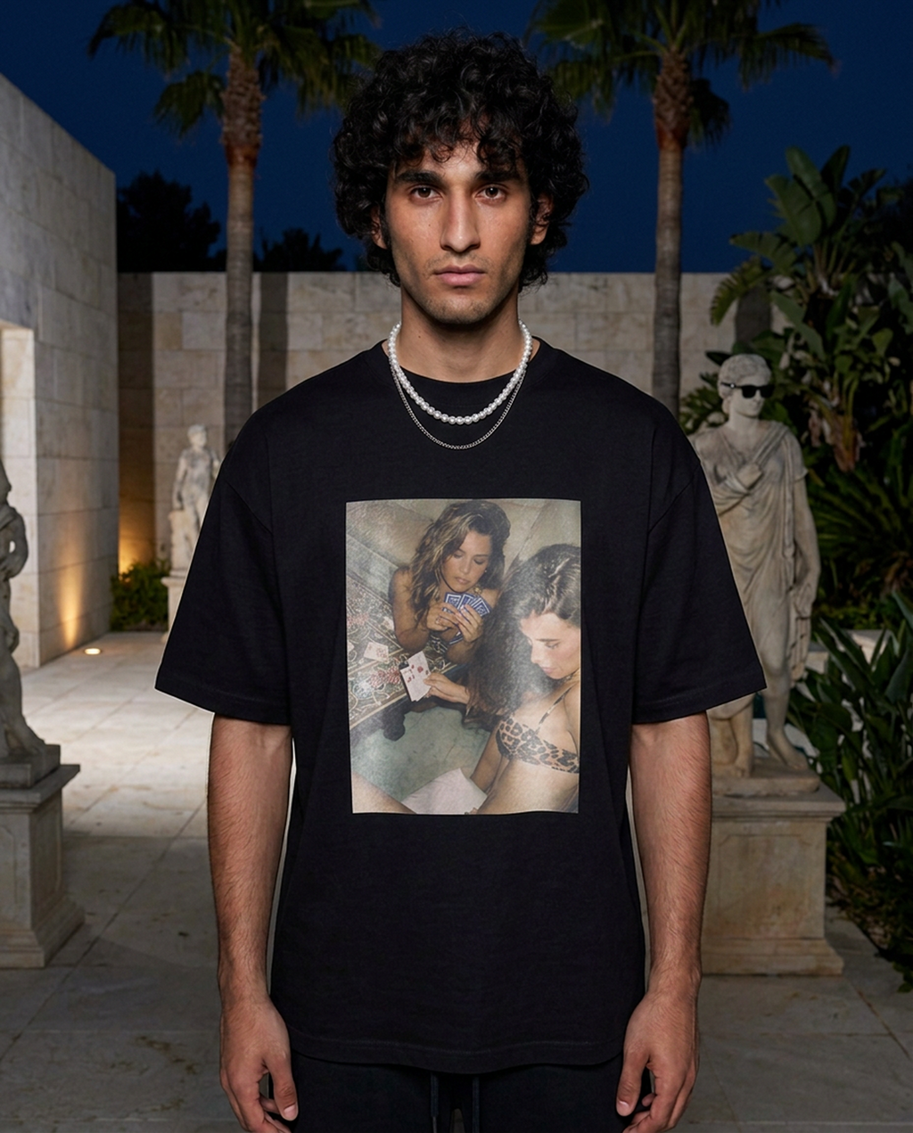 Naughty Card Games - Tee - black/white
