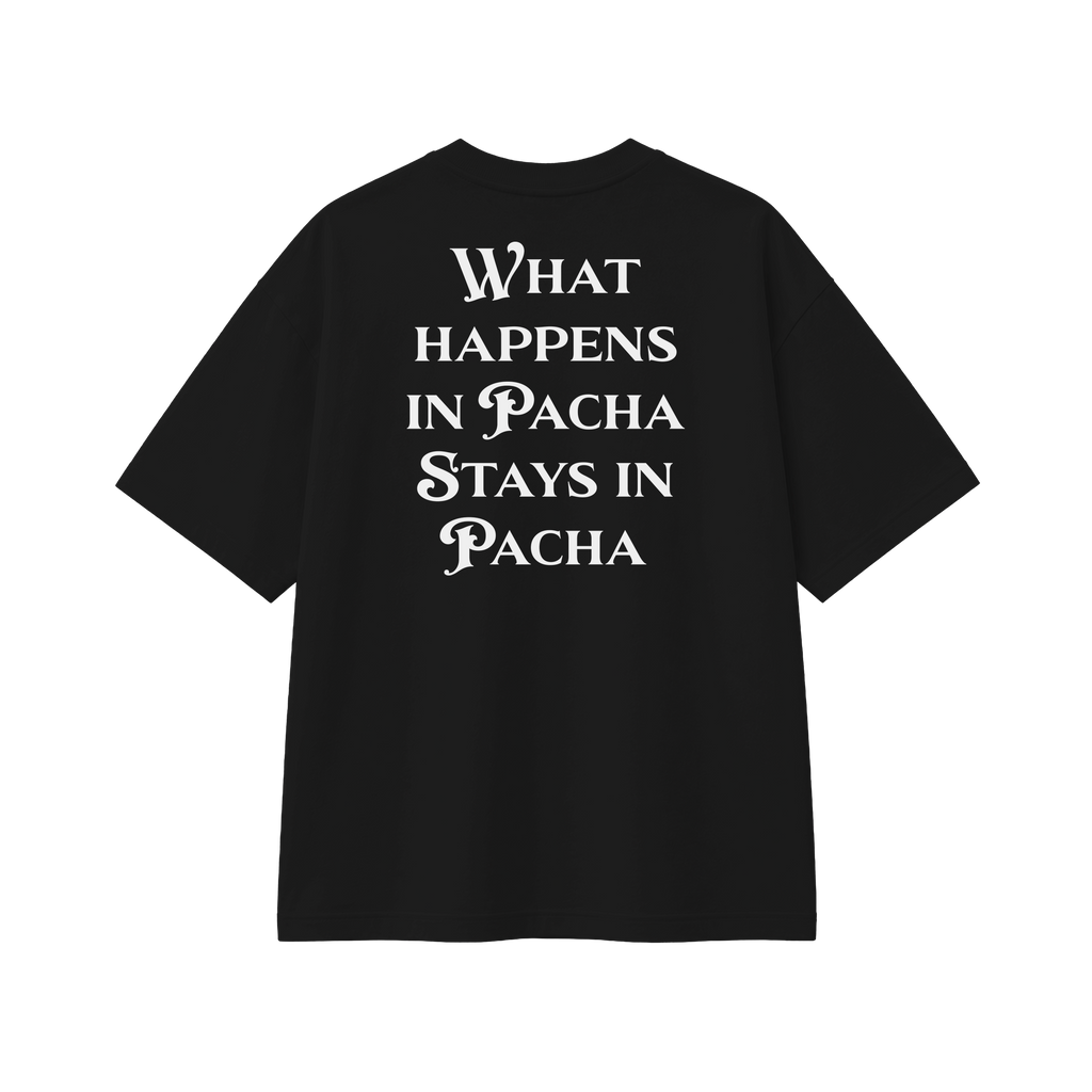 What Happens In Pacha - Tee - black/white