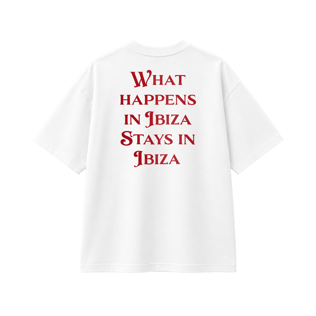 What Happens In Ibiza - Tee - white/red