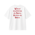 What Happens In Ibiza - Tee - white/red