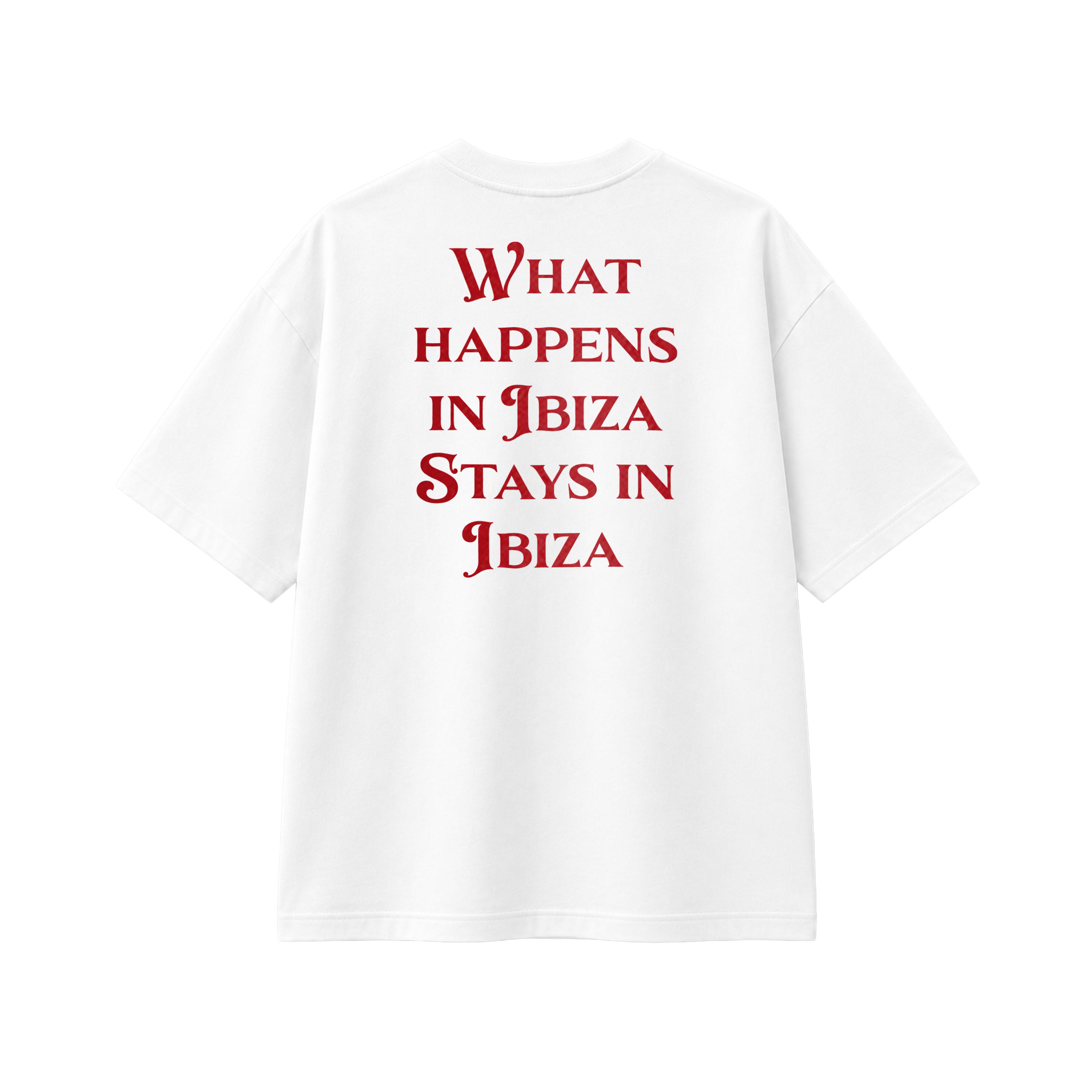 What Happens In Ibiza - Tee - white/red