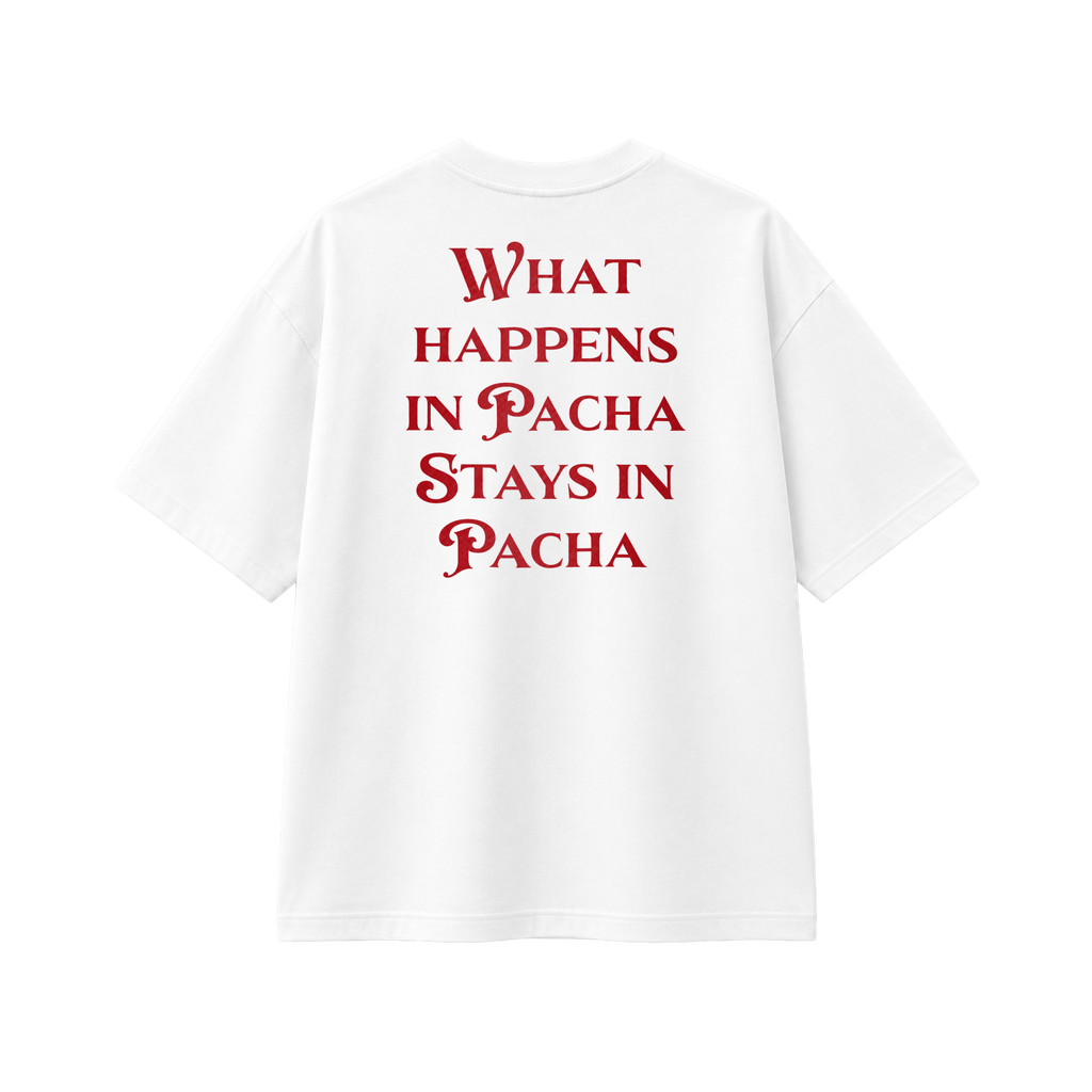 What Happens In Pacha - Tee - white/red