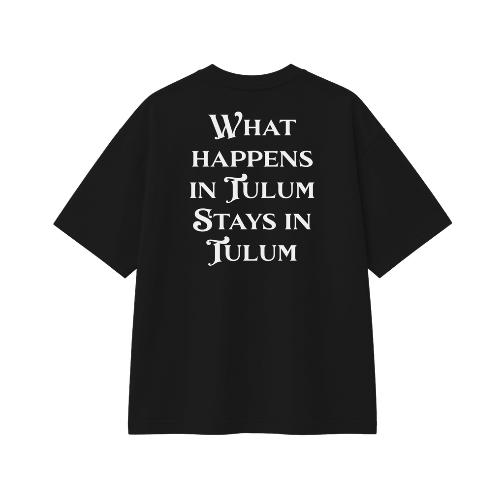 What Happens In Tulum - Tee - black/white