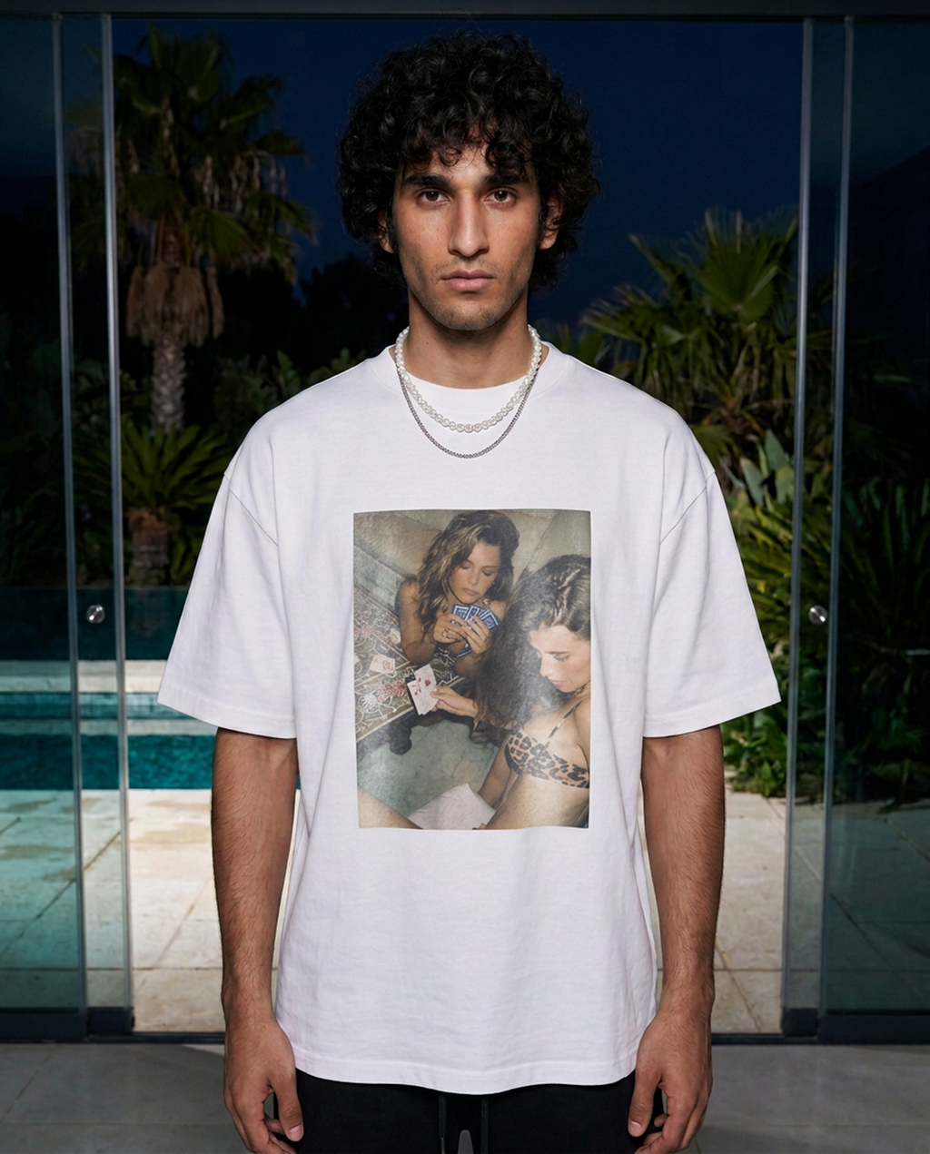 Naughty Card Games - Tee - white/black